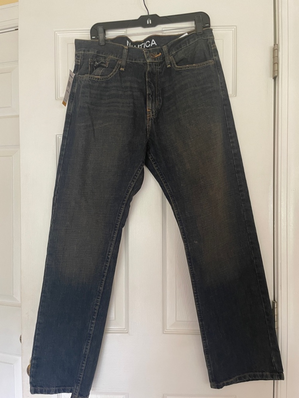 Nautica Men's Dark Blue Straight Leg Jeans